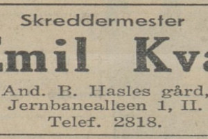 Bilde av Emil Kval, skreddermester